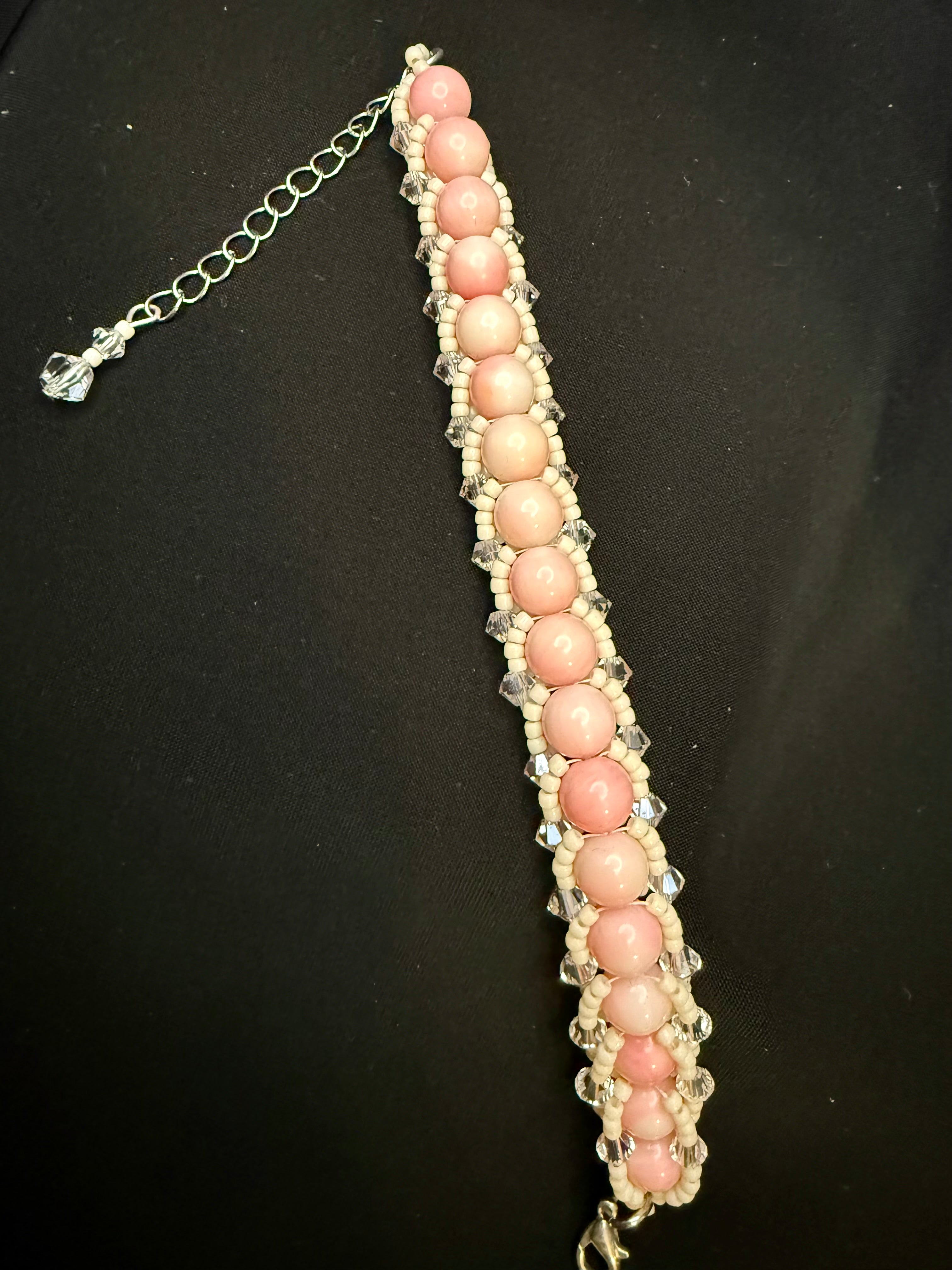 Pink Flat Spiral Bracelet