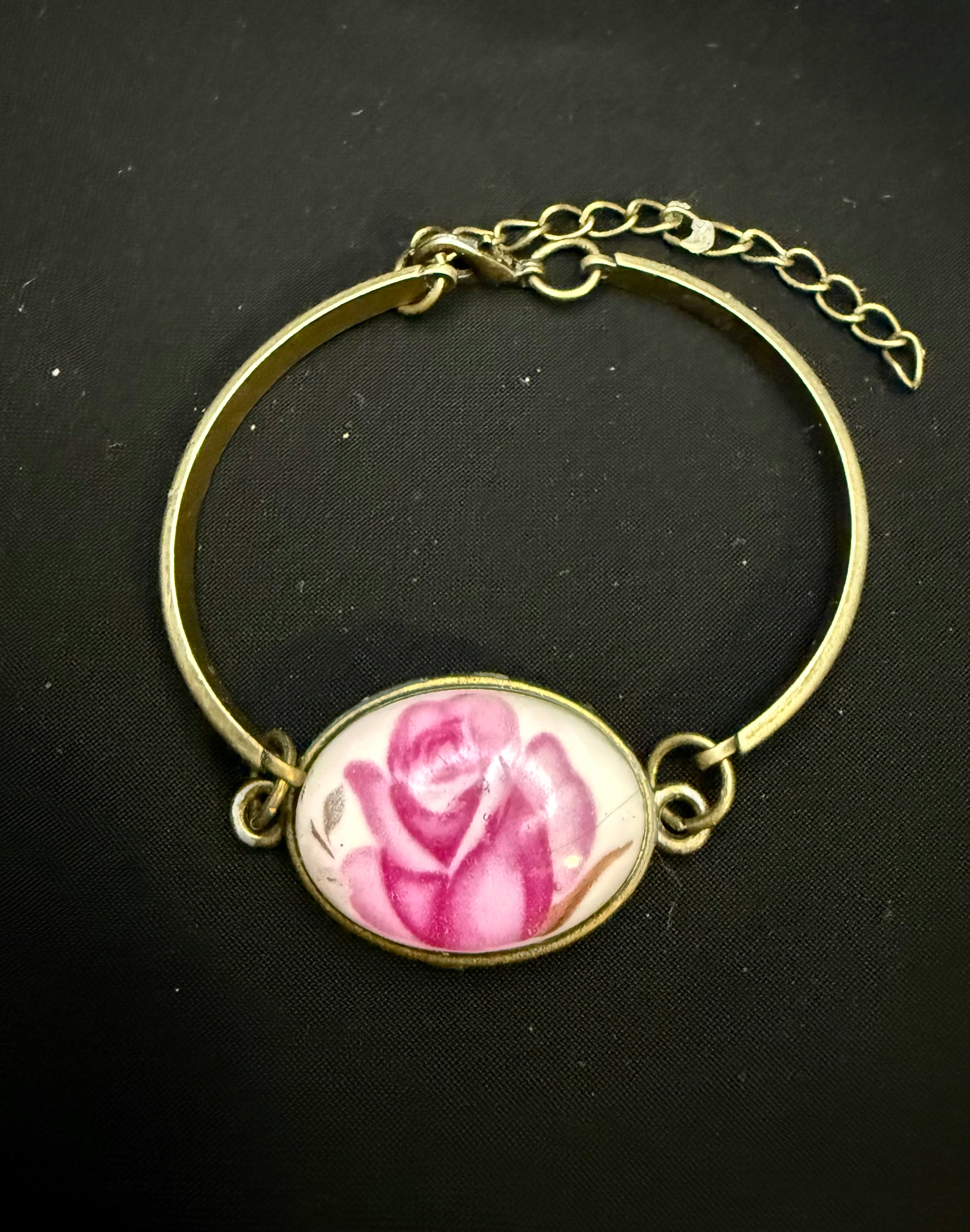 Pink Flower Bracelet