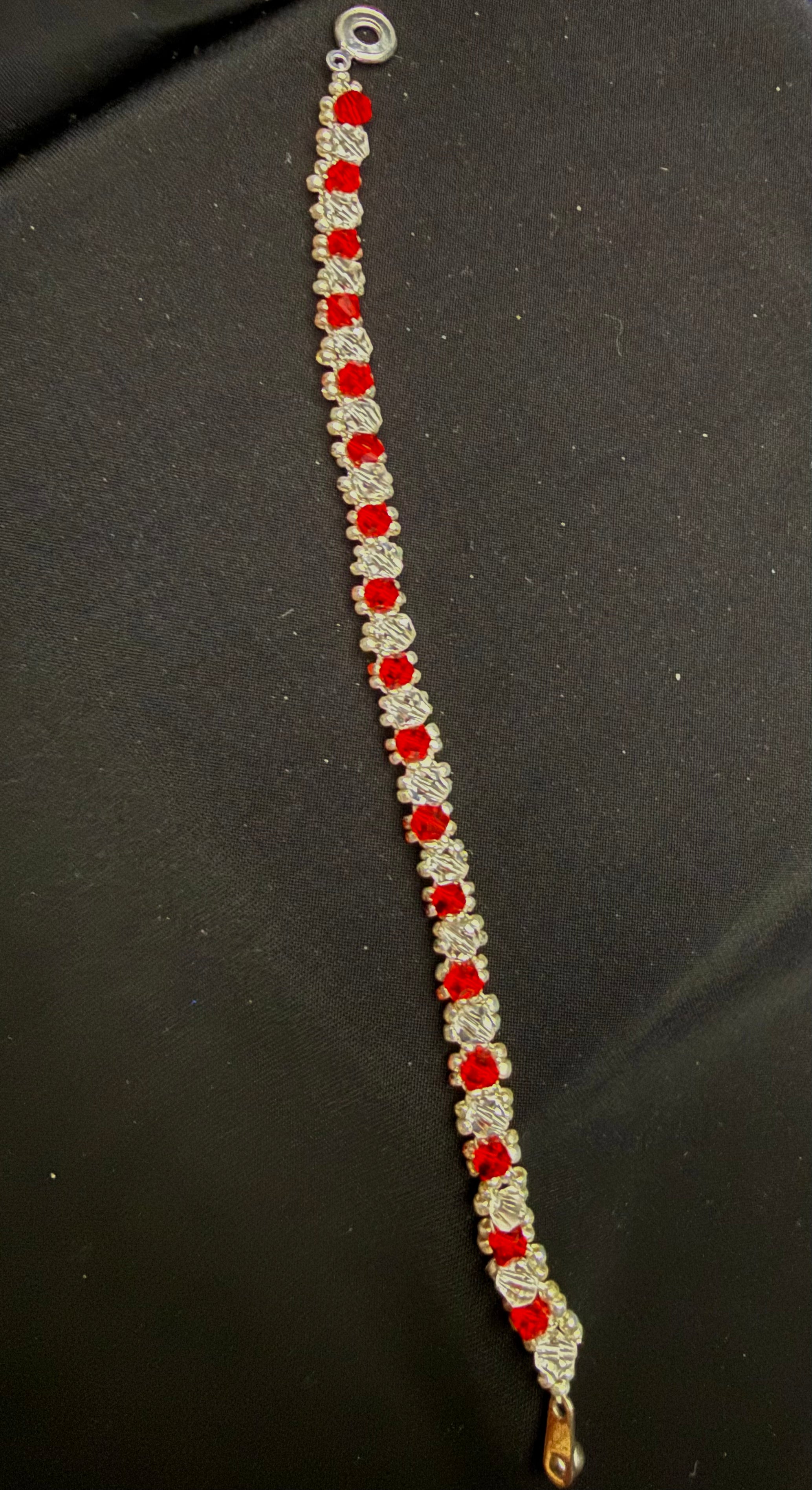 Red Crystal Tennis Bracelet
